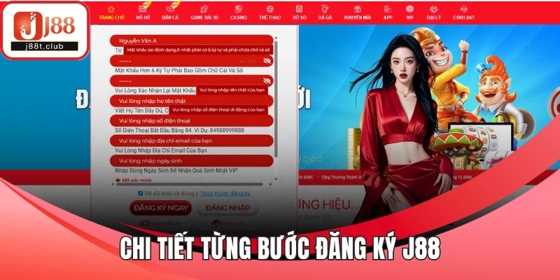 Chi tiết từng bước đăng ký J88